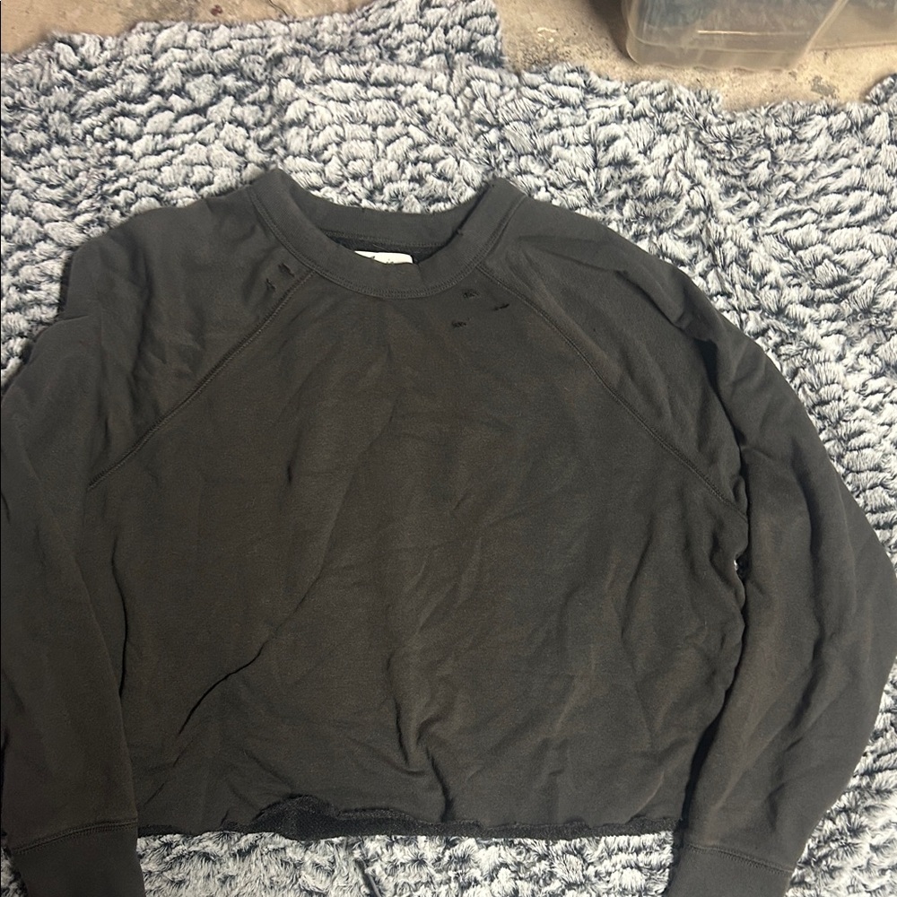 Aerie Charcoal Gray Long Sleeve Top